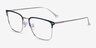 Coach HC5149T Navy Silver TitaniumEyeglass Frames from EyeBuyDirect, Angle View