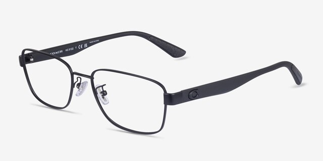 Coach HC5122 Satin Black MetalEyeglass Frames from EyeBuyDirect, Angle View