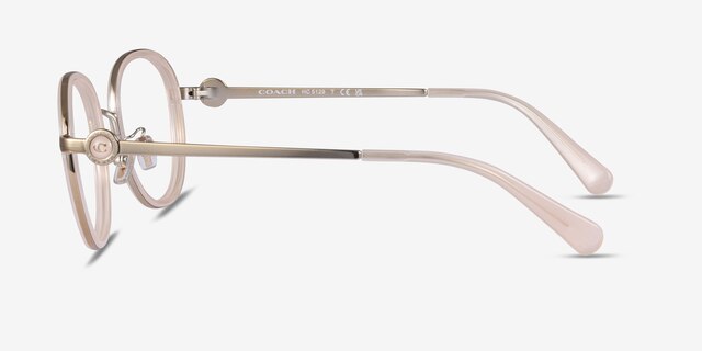 Coach HC5129 Shiny Rose Gold AcetateEyeglass Frames from EyeBuyDirect, Side View