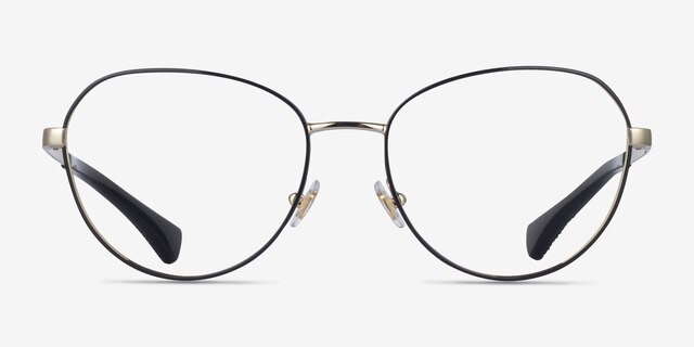 Ralph RA6054 Black MetalEyeglass Frames from EyeBuyDirect, Front View