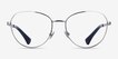 Ralph RA6054 Silver MetalEyeglass Frames from EyeBuyDirect, Front View