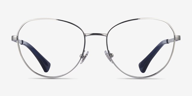 Ralph RA6054 Silver MetalEyeglass Frames from EyeBuyDirect, Front View