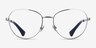Ralph RA6054 Silver MetalEyeglass Frames from EyeBuyDirect, Front View
