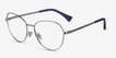 Ralph RA6054 Silver MetalEyeglass Frames from EyeBuyDirect, Angle View