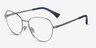 Ralph RA6054 Silver MetalEyeglass Frames from EyeBuyDirect, Angle View