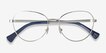 Ralph RA6054 Silver MetalEyeglass Frames from EyeBuyDirect, Closed View