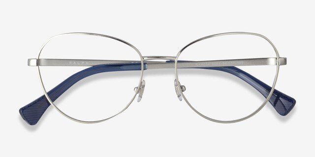 Ralph RA6054 Silver MetalEyeglass Frames from EyeBuyDirect, Closed View