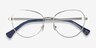 Ralph RA6054 Silver MetalEyeglass Frames from EyeBuyDirect, Closed View