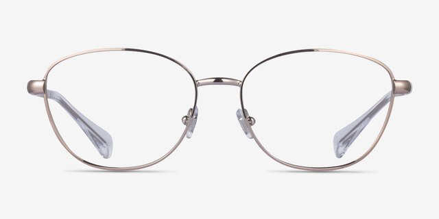 Ralph RA6057 Gold MetalEyeglass Frames from EyeBuyDirect, Front View