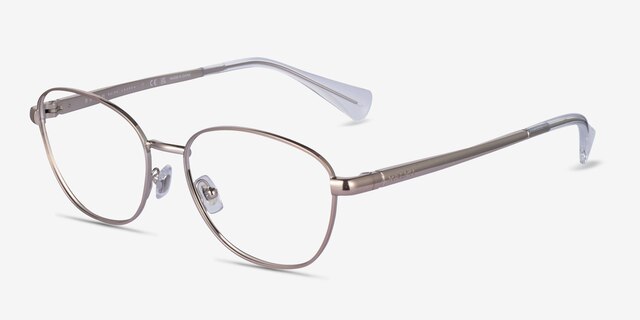 Ralph RA6057 Gold MetalEyeglass Frames from EyeBuyDirect, Angle View