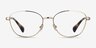 Ralph RA6057 Light Gold MetalEyeglass Frames from EyeBuyDirect, Front View