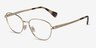 Ralph RA6057 Light Gold MetalEyeglass Frames from EyeBuyDirect, Angle View