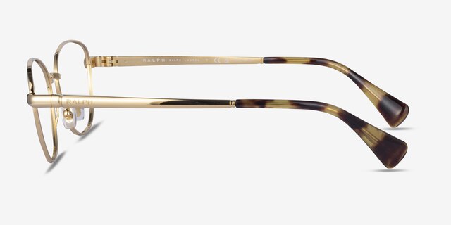 Ralph RA6057 Light Gold MetalEyeglass Frames from EyeBuyDirect, Side View