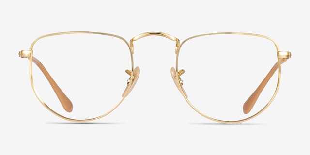 Ray-Ban RB3958V Elon Gold MetalEyeglass Frames from EyeBuyDirect, Front View