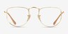Ray-Ban RB3958V Elon Gold MetalEyeglass Frames from EyeBuyDirect, Front View