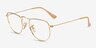 Ray-Ban RB3958V Elon Gold MetalEyeglass Frames from EyeBuyDirect, Angle View