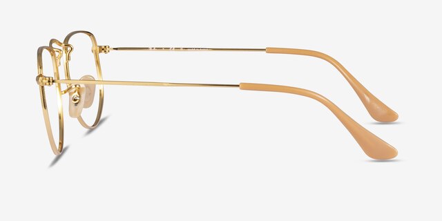 Ray-Ban RB3958V Elon Gold MetalEyeglass Frames from EyeBuyDirect, Side View