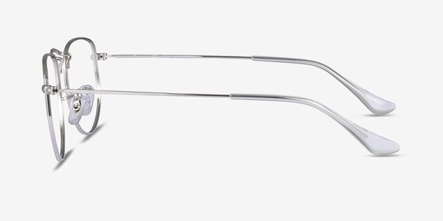 Ray-Ban RB3958V Elon Shiny Silver MetalEyeglass Frames from EyeBuyDirect, Side View