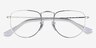 Ray-Ban RB3958V Elon Shiny Silver MetalEyeglass Frames from EyeBuyDirect, Closed View