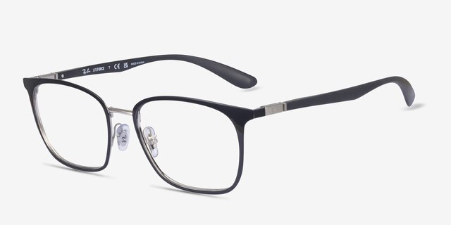 Ray-Ban RB6486 Liteforce Black MetalEyeglass Frames from EyeBuyDirect, Angle View