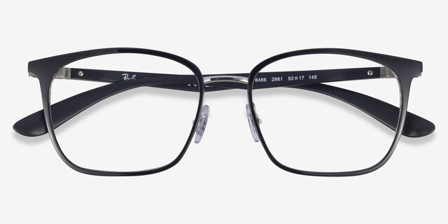 Ray-Ban RB6486 Liteforce Black MetalEyeglass Frames from EyeBuyDirect, Closed View