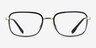 Ray-Ban RB6495 Black Gold MetalEyeglass Frames from EyeBuyDirect, Front View