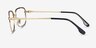 Ray-Ban RB6495 Black Gold MetalEyeglass Frames from EyeBuyDirect, Side View