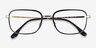 Ray-Ban RB6495 Black Gold MetalEyeglass Frames from EyeBuyDirect, Closed View