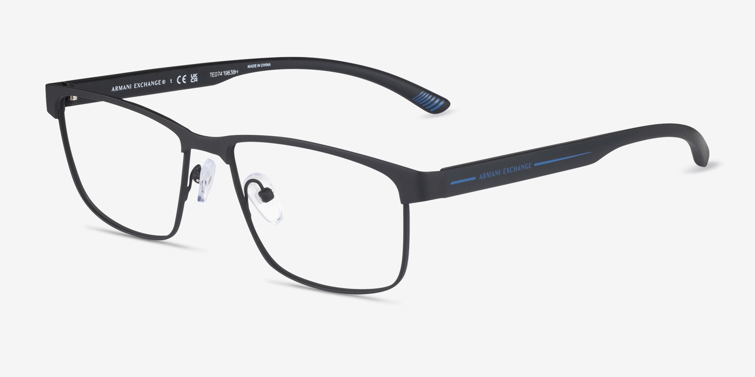 Armani Exchange AX1070 - Rectangle Black Frame Glasses For Men
