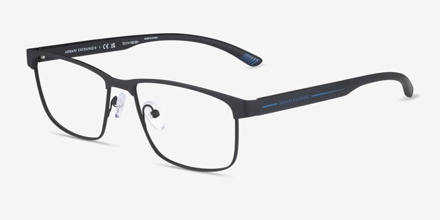 Armani Exchange AX1070 Black MetalEyeglass Frames from EyeBuyDirect, Angle View
