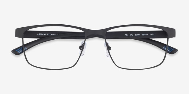 Armani Exchange AX1070 Black MetalEyeglass Frames from EyeBuyDirect, Closed View