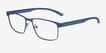 Armani Exchange AX1070 Blue MetalEyeglass Frames from EyeBuyDirect, Angle View
