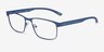 Armani Exchange AX1070 Bleu MétalMontures de lunettes de vue d'EyeBuyDirect, Vue d'Angle