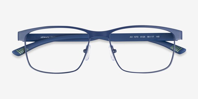 Armani Exchange AX1070 Bleu MétalMontures de lunettes de vue d'EyeBuyDirect, Vue Rapprochée