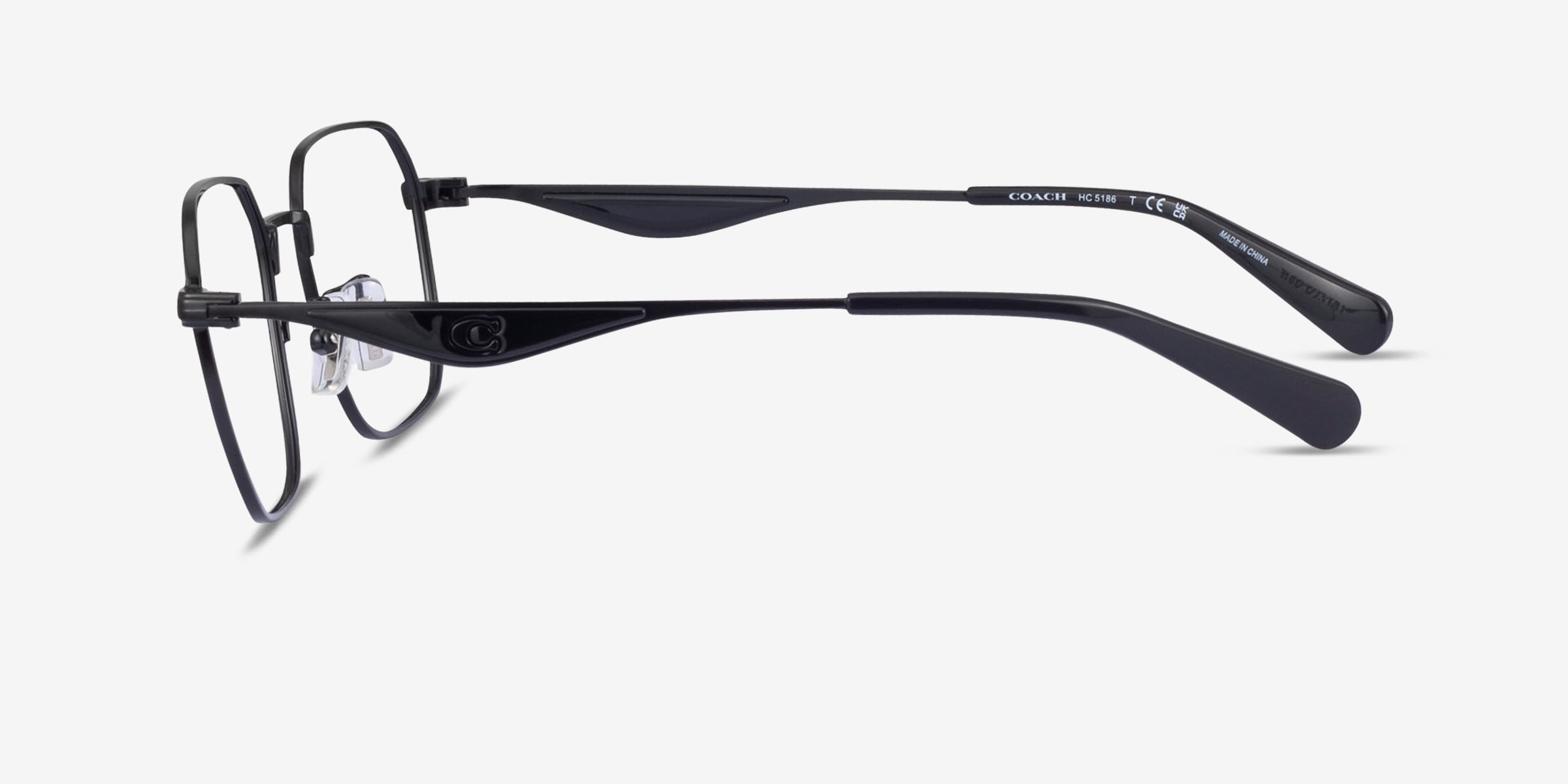 Coach HC5186 - Square Satin Black Frame Eyeglasses | Eyebuydirect