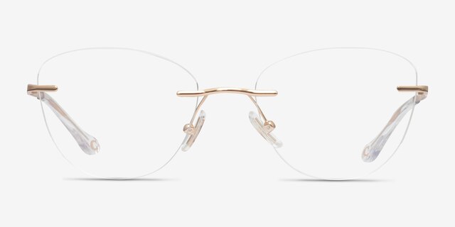 Coach HC5185 Shiny Rose Gold MetalEyeglass Frames from EyeBuyDirect, Front View