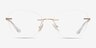 Coach HC5185 Shiny Rose Gold MetalEyeglass Frames from EyeBuyDirect, Front View