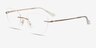 Coach HC5185 Shiny Rose Gold MetalEyeglass Frames from EyeBuyDirect, Angle View