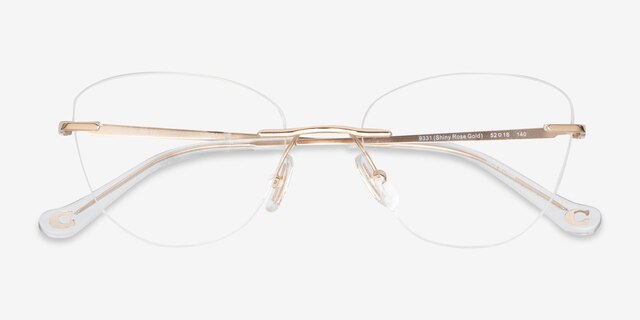 Coach HC5185 Shiny Rose Gold MetalEyeglass Frames from EyeBuyDirect, Closed View
