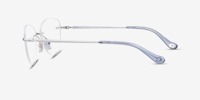 Coach HC5185 Shiny Silver MetalEyeglass Frames from EyeBuyDirect, Side View