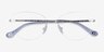 Coach HC5185 Shiny Silver MetalEyeglass Frames from EyeBuyDirect, Closed View