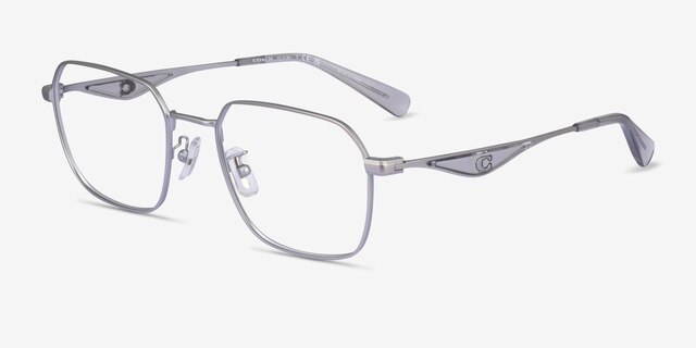 Coach HC5186 Satin Silver MetalEyeglass Frames from EyeBuyDirect, Angle View