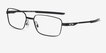 Oakley Foil RQ Satin Black MetalEyeglass Frames from EyeBuyDirect, Angle View
