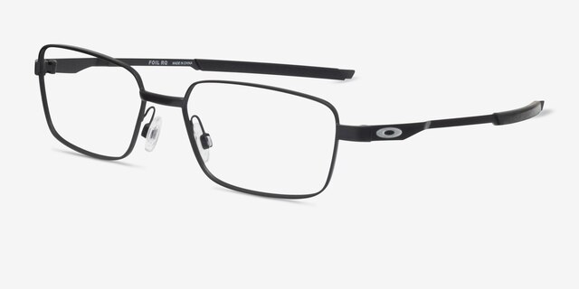 Oakley Foil Rq Satin Black MétalMontures de lunettes de vue d'EyeBuyDirect, Vue d'Angle