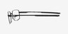 Oakley Foil Rq Black MetalEyeglass Frames from EyeBuyDirect, Side View
