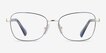 Ralph RA6062 Shiny Light Blue MetalEyeglass Frames from EyeBuyDirect, Front View