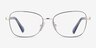 Ralph RA6062 Shiny Light Blue MetalEyeglass Frames from EyeBuyDirect, Front View