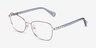 Ralph RA6062 Shiny Light Blue MetalEyeglass Frames from EyeBuyDirect, Angle View
