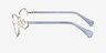 Ralph RA6062 Shiny Light Blue MetalEyeglass Frames from EyeBuyDirect, Side View