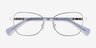 Ralph RA6062 Shiny Light Blue MetalEyeglass Frames from EyeBuyDirect, Closed View